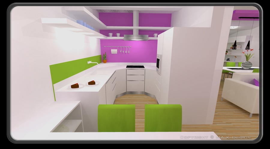 Kuhinja v beli barvi lakirana visoki sijaj - izdelava po meri